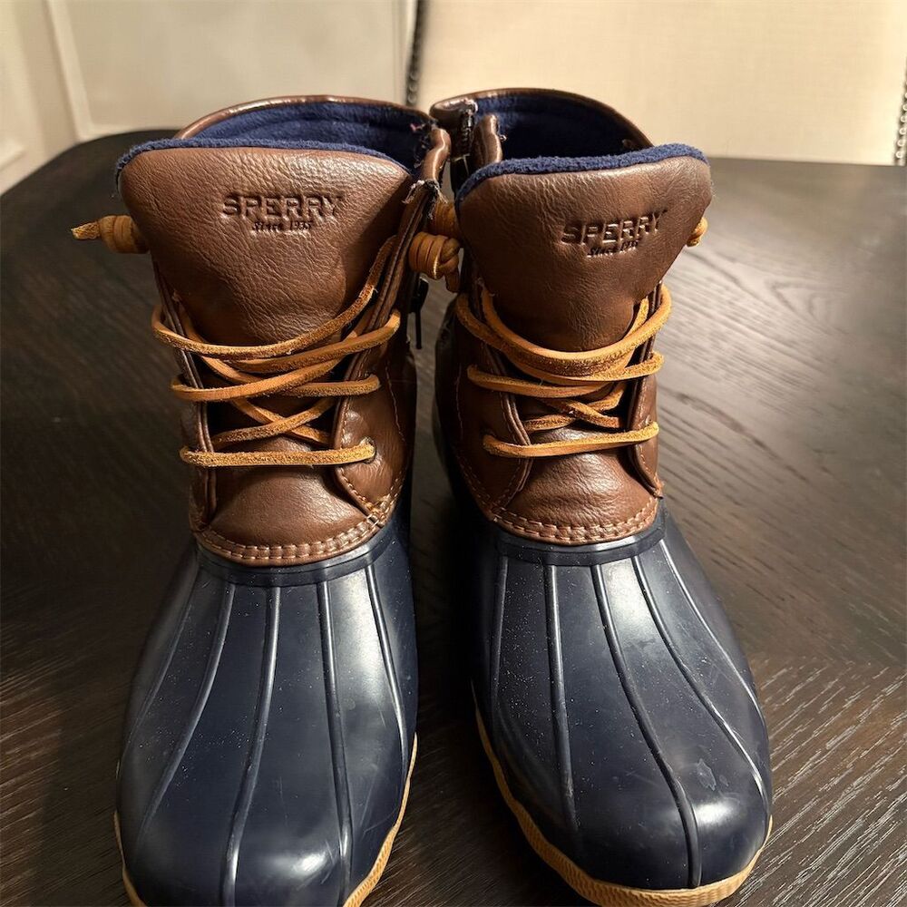 Sperry Women's Saltwater Duck Boots Brown Waterproof Size 5M Casual‎